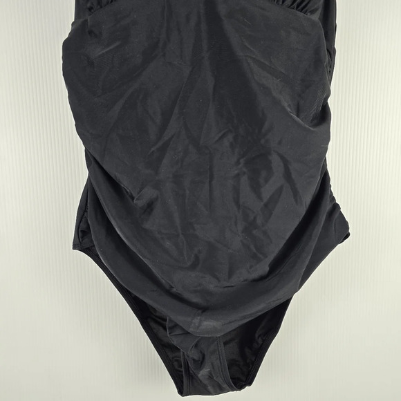 NWT Women's CUPSHE Backless Black One-Piece Halter Swimsuit Size XL Beachy - Picture 4 of 15